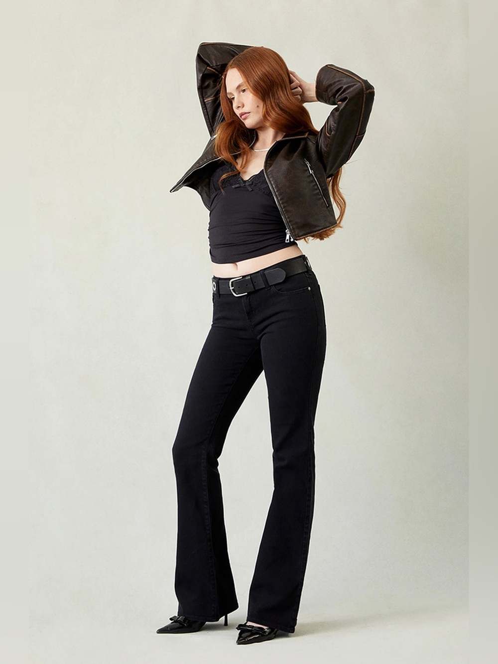 PacSun Black Jade Low Rise Bootcut Jean Size 25 NWT
